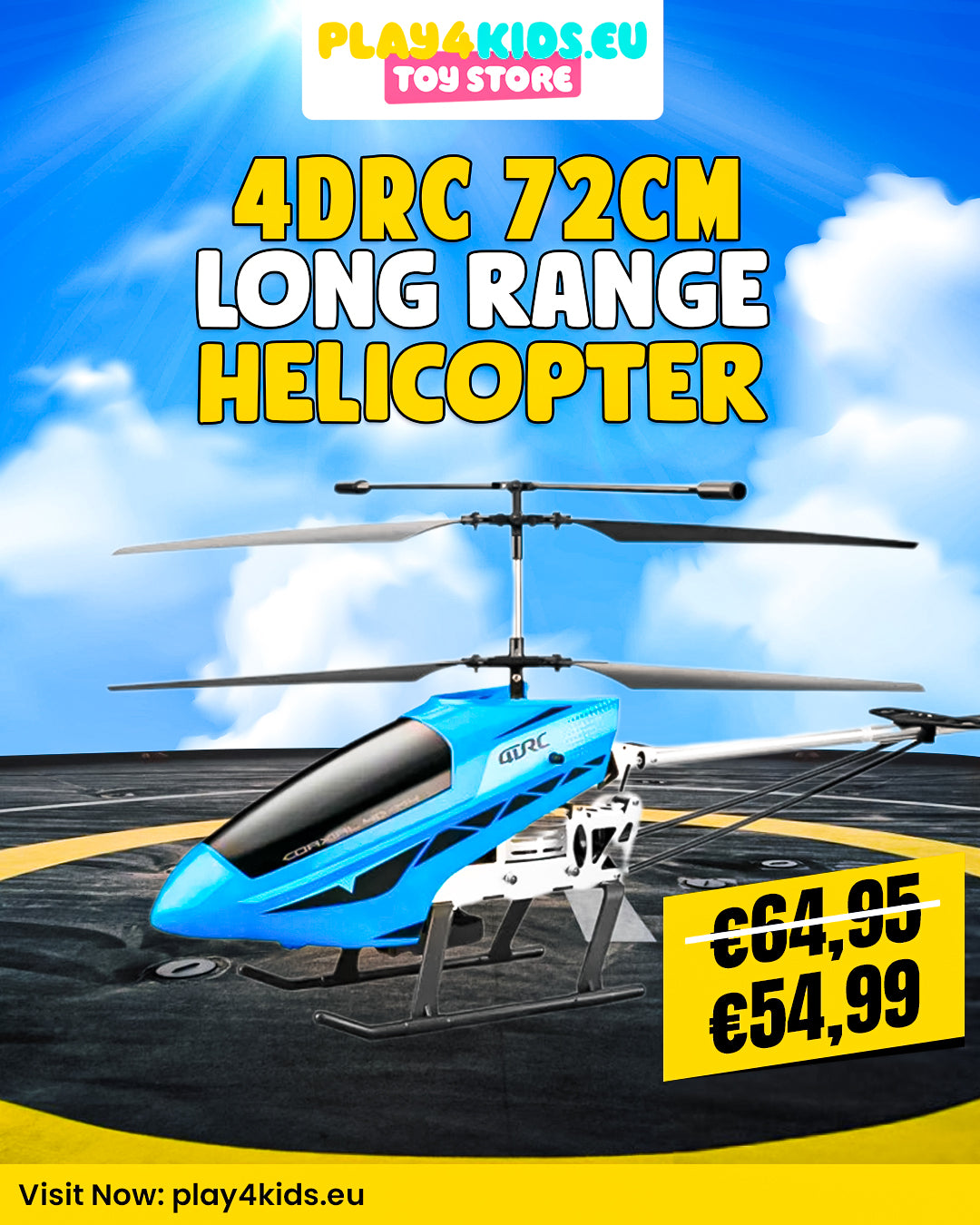 4DRC 72cm Long Range Helicopter