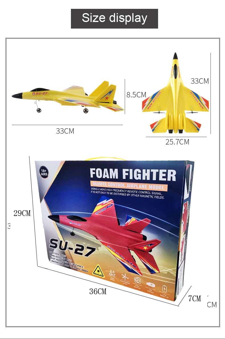 SU-27 remote-controlled plane, stunt plane - Play4Kids.eu
